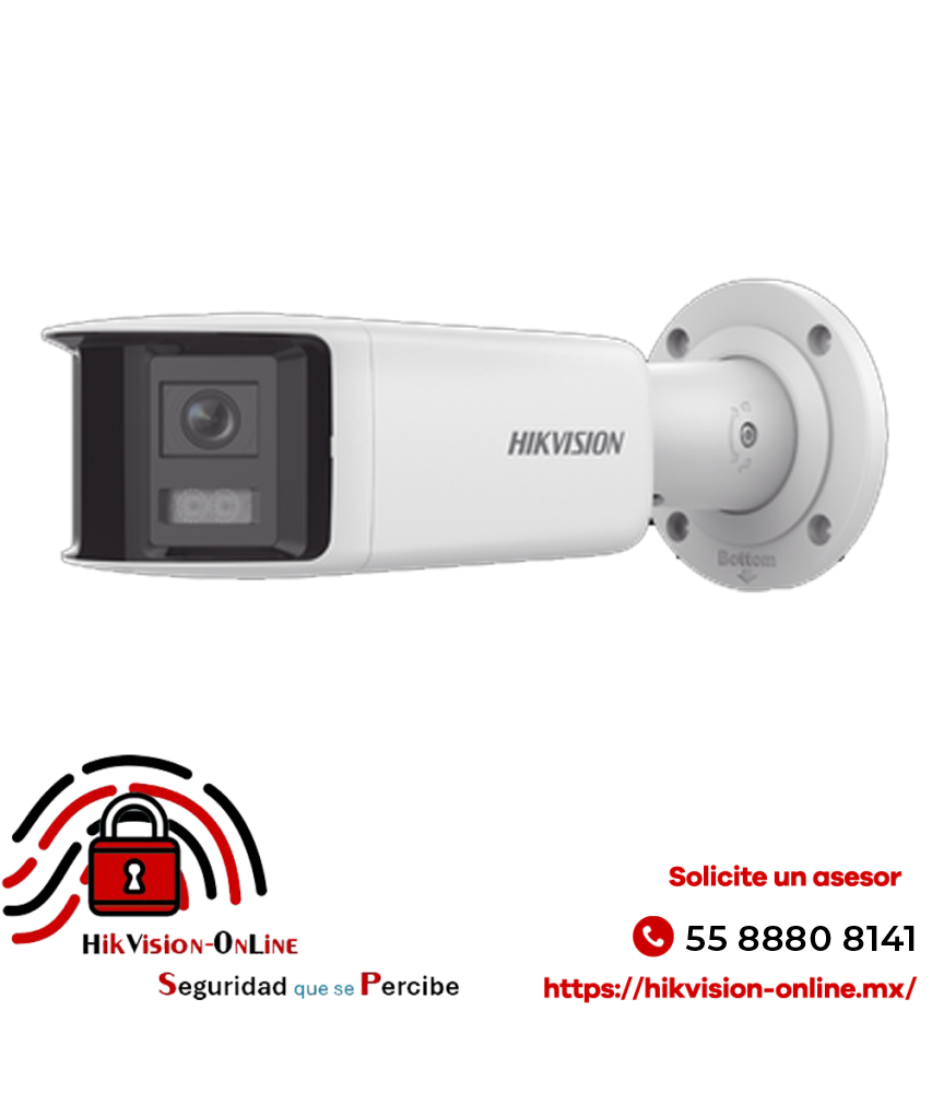 Hikvision DS-2CD2T47G2P-LSU/SL(C) | Cámara IP 4MP con Luz Estroboscópica y Audio